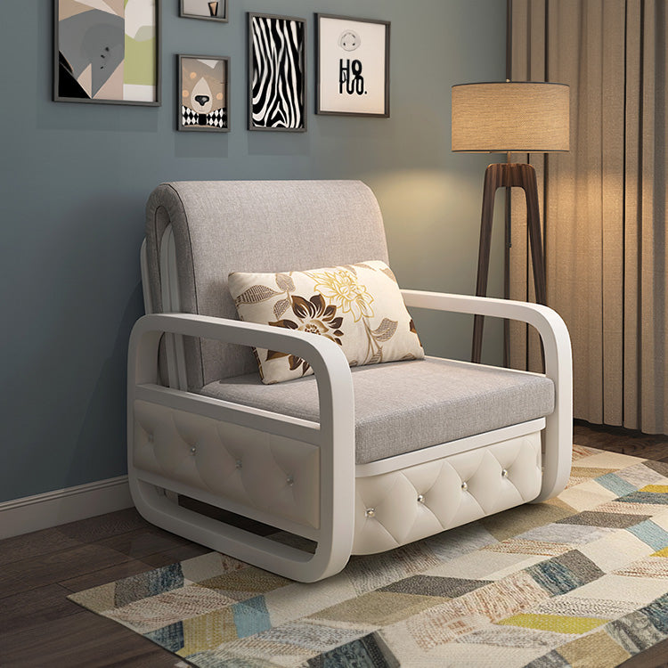 Luxury Convertible Sofa - Modern Gray, Pink, Khaki, and Blue - Premium Faux Leather & Cotton-Linen Upholstery fnm-946