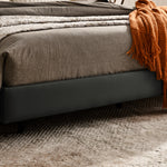 Queen Floating Bed Frame with Wall Mounted Headboard Modern Low Profile Platform Bed Frame Queen Size Faux Leather Upholstered Platform Bed Frame,No Box Spring Needed,Grey W487P169719-djyc