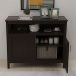 Kitchen Storage Sideboard And Buffet Server Cabinet-Brown Color W28209564-djyc