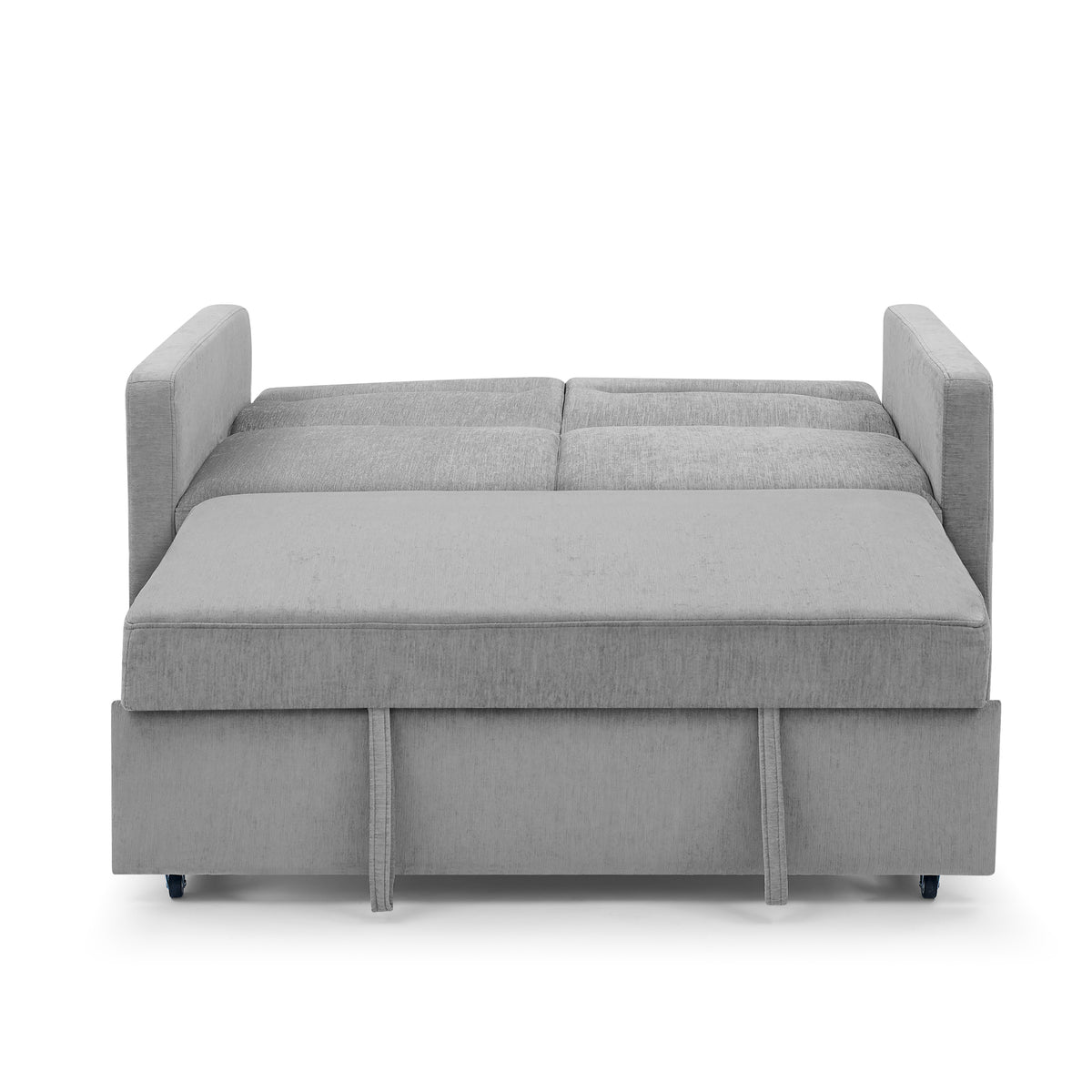 Loveseats Sofa Bed with Pull-out Bed, Adjsutable Back and Two Arm Pocket,Grey W48766862-djyc