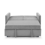 Loveseats Sofa Bed with Pull-out Bed, Adjsutable Back and Two Arm Pocket,Grey W48766862-djyc