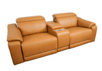 3-Piece Modular Leather Sofa with 2 Cup Holders,Comfortable Sectional Sofa Set for Living Room,Brown-B347S00033