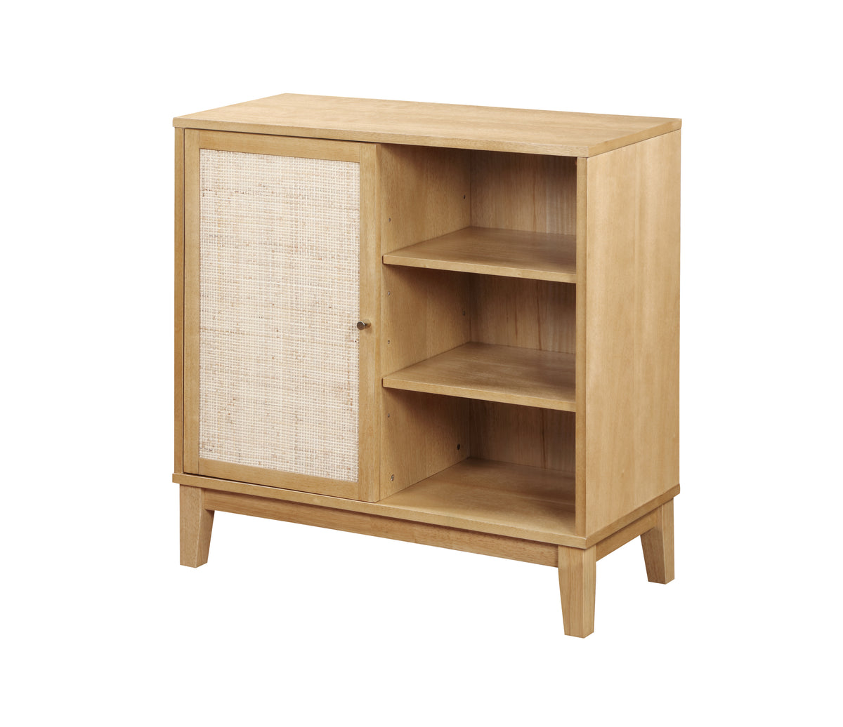 Buffet Cabinet with Storage,Storage Cabinet with Natural Rattan Decorated Doors,Rattan Cabinet with Adjustable Shelf,Sideboard for Living Room,Kitchen,Hallway,1 doors, shelf with storage, Natural W1998128703-djyc