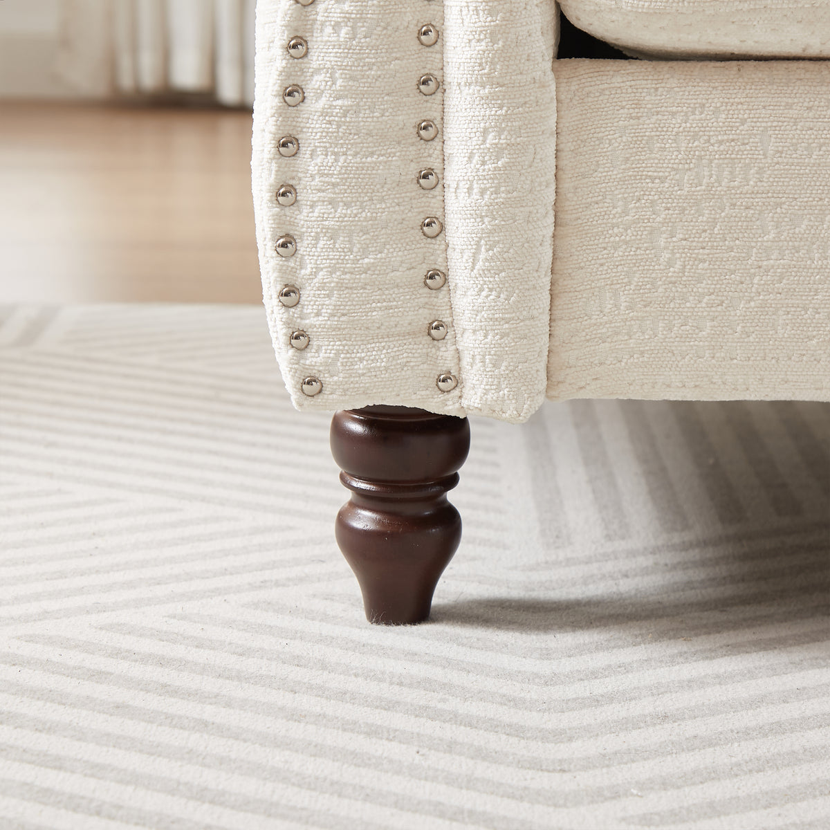 81-inch Chenille Face-to-face Chaise Lounge with Two Pillows,Nailhead trim,Button Tufted Design and Rolled Arms for Lounge, Living room and Office W834S00315-djyc