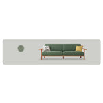 Elegant Multi-Tone Sectional Sofa with Durable Cotton Corduroy - Beige, Green, Gray & Light Brown Upholstery, Cherry & Ash Wood Accents fcp-1300