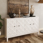 Accent Cabinet 4 Door Wooden Cabinet Sideboard Buffet Server Cabinet Storage Cabinet, for Living Room, Entryway, Hallway, Office, Kitchen and Dining Room, White Wash W1435P153086-djyc