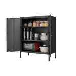 Kitchen Buffet Server Table Accent Sideboard Cupboard Server Buffet Console Table with Doors Cabinet W328P195206-djyc