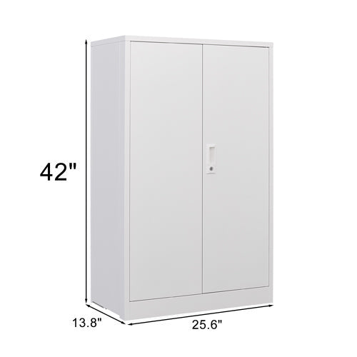 Metal Storage Cabinet with Locking Doors and Adjustable Shelf, Folding Filing Storage Cabinet , Folding Storage Locker Cabinet for Home Office,School,Garage, White W124757865-djyc