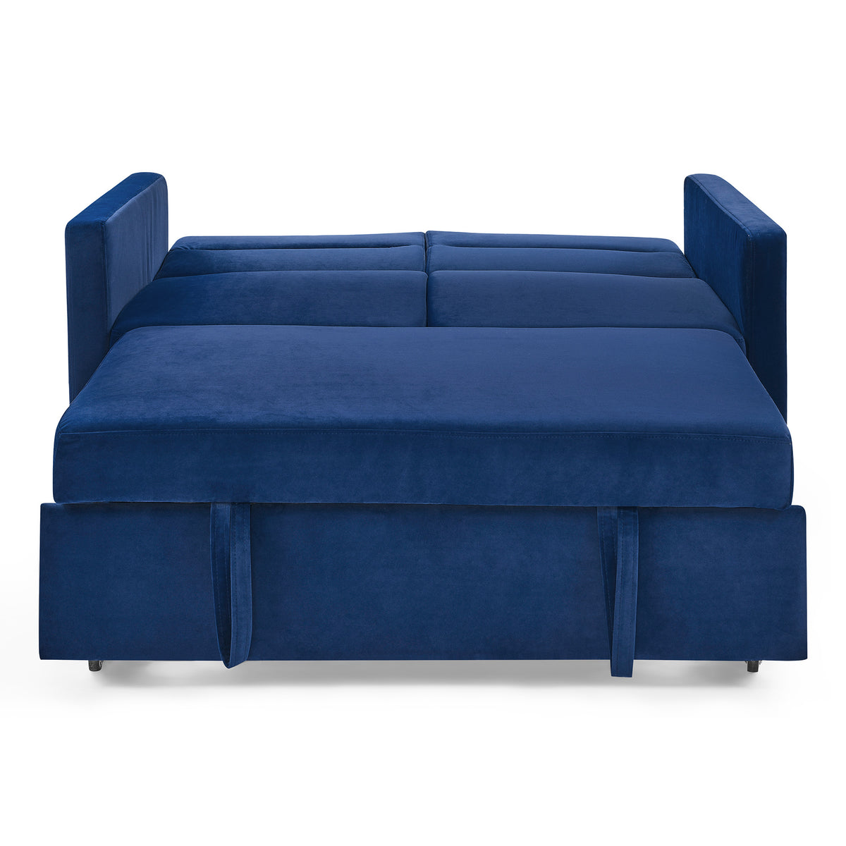 Loveseats Sofa Bed with Pull-out Bed,Adjsutable Back and Two Arm Pocket,Blue (54.5"x33"x31.5") W48766864-djyc