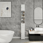 Tall Slim Bathroom Storage Cabinet, 71" Freestanding Bathroom Cabinet with 1 Drawer, 2 Doors and 4 Adjustable Shelves-White W282P154459-djyc