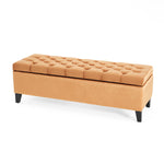 Contemporary Button-Tufted Storage Ottoman Bench with Diamond Stitching – Versatile Seating & Hidden Storage N757P245683O-djyc