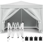 10'x10' Folding Canopy with 4 Removable Sidewalls Outdoor Event Shelter UPF 50+ Gazebo Portable Tents for Parties Beach Camping Wedding EZ Pop Up Canopy 4pcs Weight Bag + Carry Bag W2185P194727-djyc