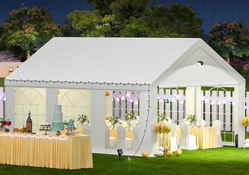 Party Tent- 10x20FT Heavy Duty Canopy Tent with Removable sidewals,outdoor Waiterpro Patio camping Gazebo sheter,perect for wedding Holday Bithday BBa Backyard Evening Tent W2259P182176-djyc