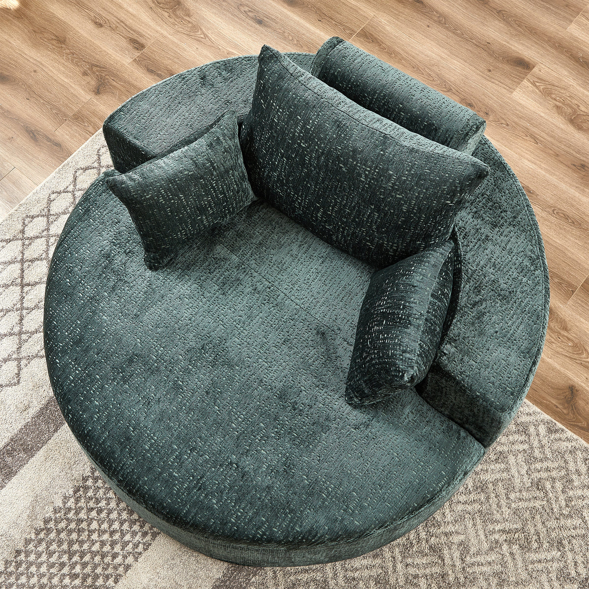 55''L Chenille Sponge single sofa,No Assembly Required,Fluffy Modern Sleeper Chair for Living room, Bedroom, Lounge and Projection Room(Not a swivel chair.) W834P221025-djyc