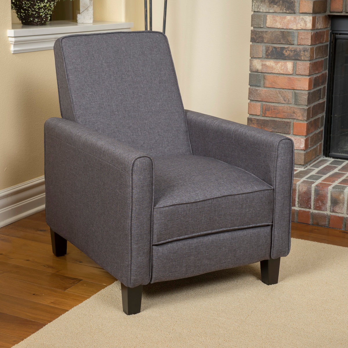 Smoke Fabric Push Back Chair for Elegant Home Décor 52422.00FSMK-djyc