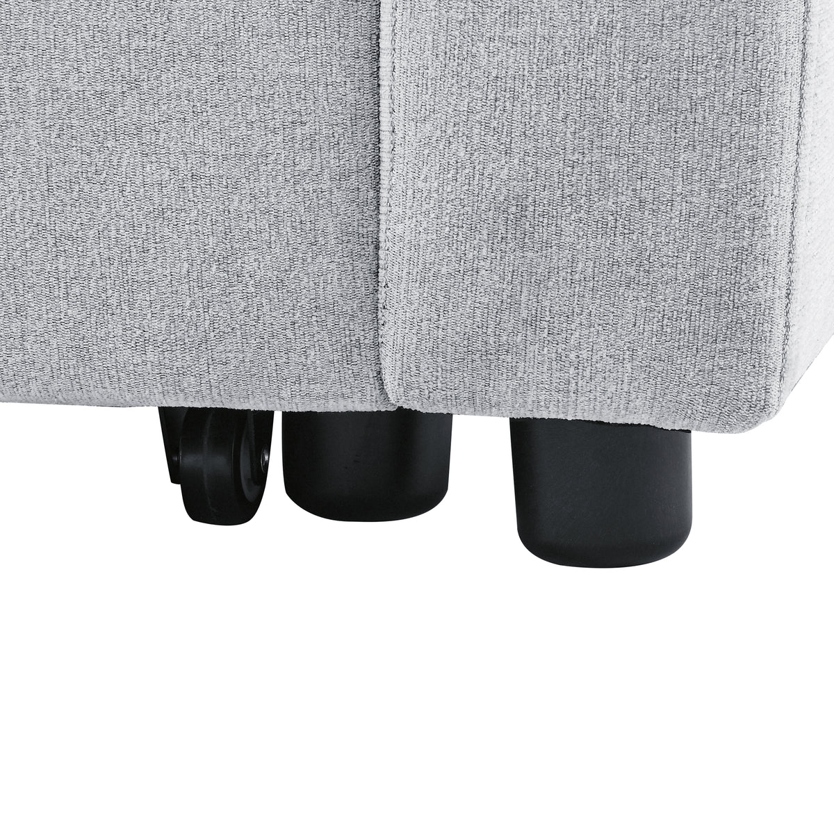 Loveseats Sofa Bed with Pull-out Bed,Adjsutable Back,Light Grey W487109970-djyc