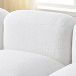 L-Shape Modular Sectional Sofa, DIY Combination,Teddy Fabric,White W487S00148-djyc