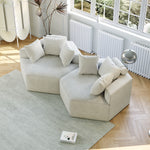 54''L Chenille Sponge single sofa,No Assembly Required,Fluffy Modern Sleeper Chair for Living room, Bedroom, Lounge and Projection Room W834P221045-djyc