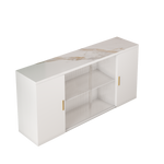 Elegant Wooden Side Cabinets with Glass Doors for Dust-Free Storage & Display: Modern Lockers Perfect for Living, Dining Rooms & Beyond W1278S00033-djyc