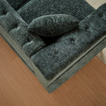 81.5-Inch Chenille Corner Sofa , L-Shaped Sectional Couch, 5-Seater Corner Sofas with 3 Cushions for Living Room, Bedroom, Apartment, Office W834S00264-djyc