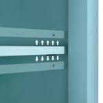 Kitchen Cart with Rubber wood Drop-Leaf Countertop, Concealed sliding barn door adjustable height,Kitchen Island on 4 Wheels with Storage Cabinet and 2 Drawers,L52.2xW30.5xH36.6 inch, Mint Green SK000001AAE-djyc