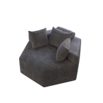 54''L Chenille Sponge single sofa,No Assembly Required,Fluffy Modern Sleeper Chair for Living room, Bedroom, Lounge and Projection Room W834P221043-djyc