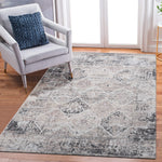 PAYAS Collection 8X10 Cream / Anthracite / Traditional Area Rug-B189P183617
