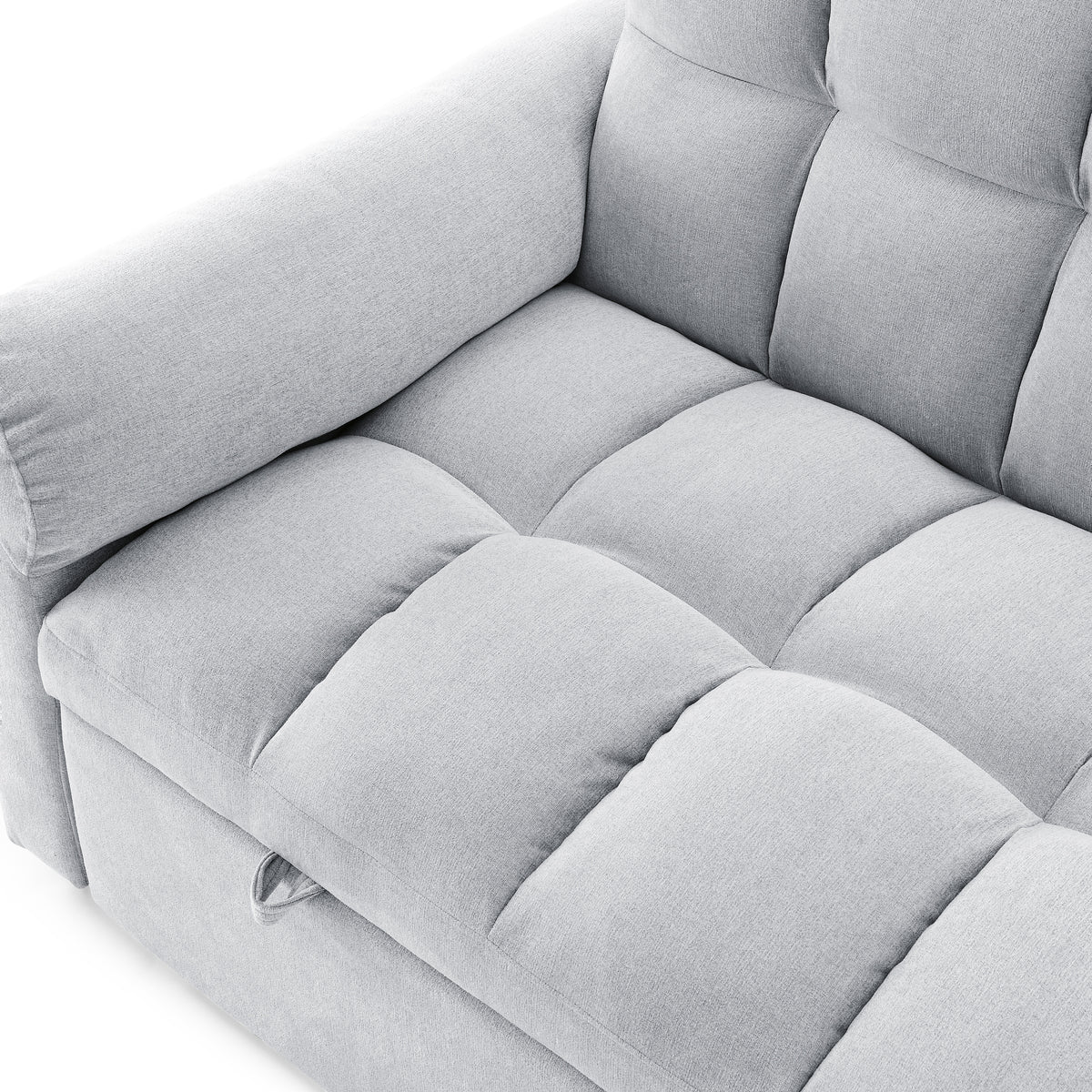 Loveseats Sofa Bed with Pull-out Bed,Adjsutable Back,Light Grey W487109970-djyc