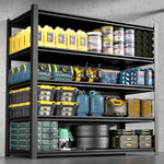 72.05 Inch Tall Black Metal Shelves with 5 Removable Dividers Are High Capacity and Load Bearing for Garages, Kitchens and Offices(72*47.27*23.62) W328P193845-djyc