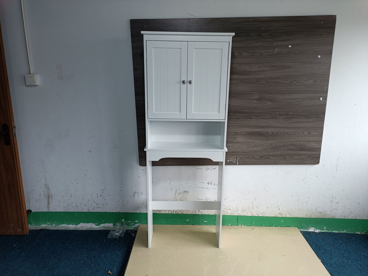 Over The Toilet Storage Cabinet, Bathroom Shelf Over Toilet, Bathroom Storage Cabinet Organizer,Wood Bathroom Space Saver, White W808P175909-djyc