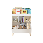 Toy Storage Organizer, Kids Bookshelf and Toy Storage with Legs, Multifunctional Storage Organizer, Children Bookcase for Kids Room, Living Room, Nursery,White W808P200978-djyc