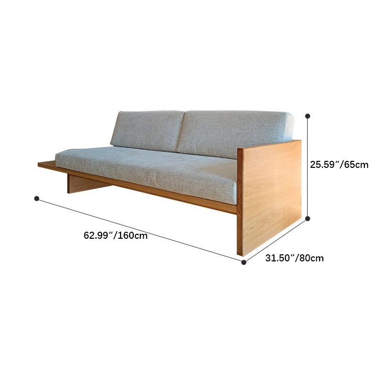 Modern Pine Wood Sofa with Cotton Linen Upholstery for Stylish Living Rooms fsdb-2273