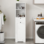 One-Compartment One-Drawer Tilt-Out Laundry Sorter Cabinet - White W1120P146259-djyc