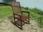 Acacia Indoor Rocking Chair, Outdoor Solid Wood Patio Furniture New Style Brown W2640P198341-djyc