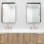 Wall Mirror 24x36 Inch Black Rectangular Mirror Metal Framed Mirror Vanity Mirror Dressing Mirror, for Bathroom, Living Room, Bedroom Wall Decor W1435P151589-djyc