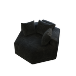 54''L Chenille Sponge single sofa,No Assembly Required,Fluffy Modern Sleeper Chair for Living room, Bedroom, Lounge and Projection Room W834P221047-djyc