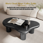 40 Inch Black Cloud Shaped Coffee Table for Living Room W1435S00005-djyc