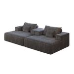 55-inch Chenille Sponge Sofa Lounge Chair,No Assembly Required,Fluffy Modern Sleeper Chair for Indoor Living Room Bedroom W834P221021-djyc