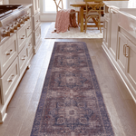 MAVAL Burgundy Washable Rug 2'6'' x 10' Runner Rug (Burgundy, 2'6'' x 10')-B189P189056