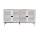 Accent Cabinet 4 Shutter Door Wooden Cabinet Sideboard Buffet Server Cabinet Storage Cabinet, for Living Room, Entryway, Hallway, Office, Kitchen and Dining Room, Distressed White W1435P153088-djyc