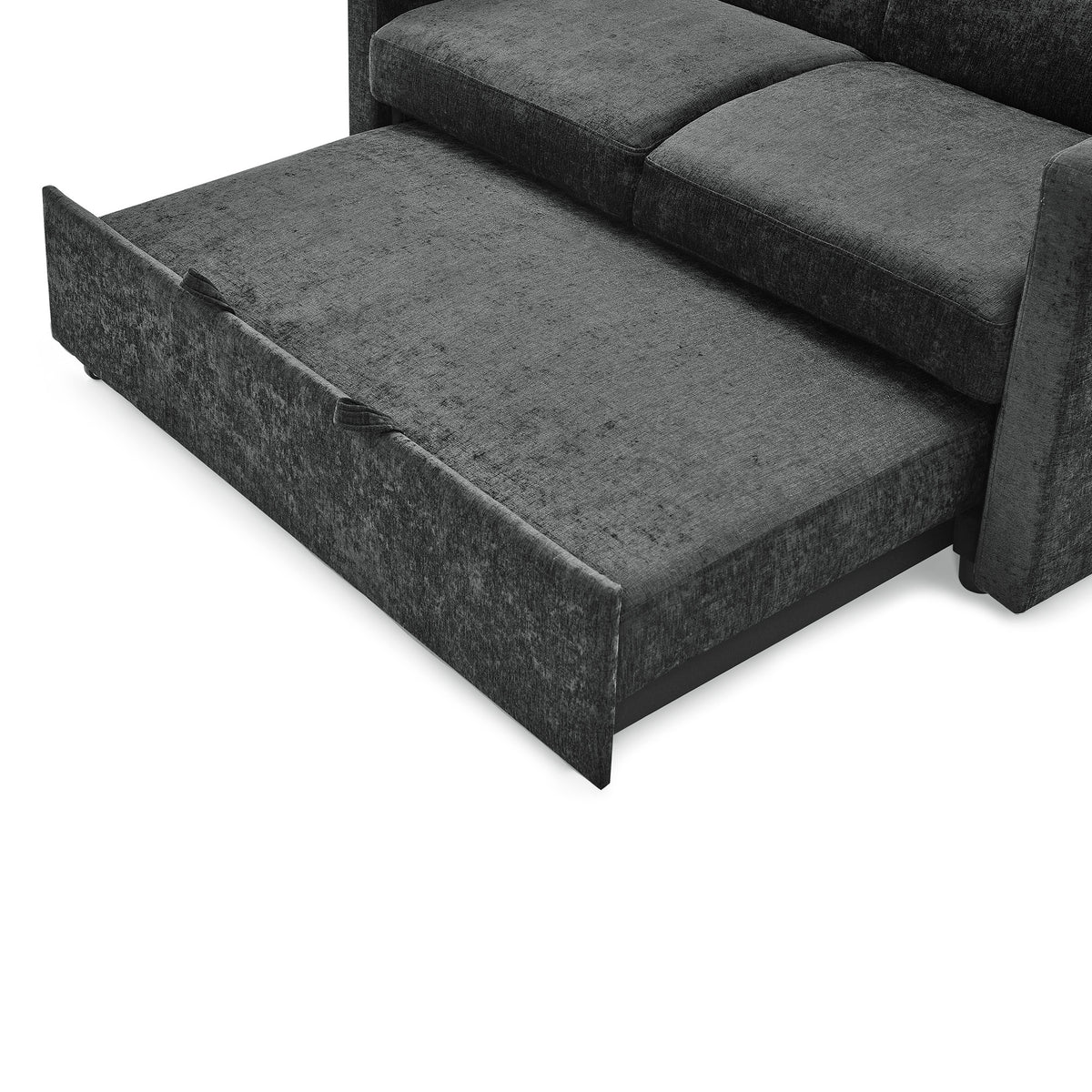 Loveseats Sofa Bed with Pull-out Bed,Adjsutable Back and Two Arm Pocket,Black (54.5"x33"x31.5") W48766865-djyc