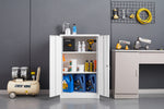 Metal Storage Cabinet with Locking Doors and Adjustable Shelf, Folding Filing Storage Cabinet , Folding Storage Locker Cabinet for Home Office,School,Garage, White W124757865-djyc