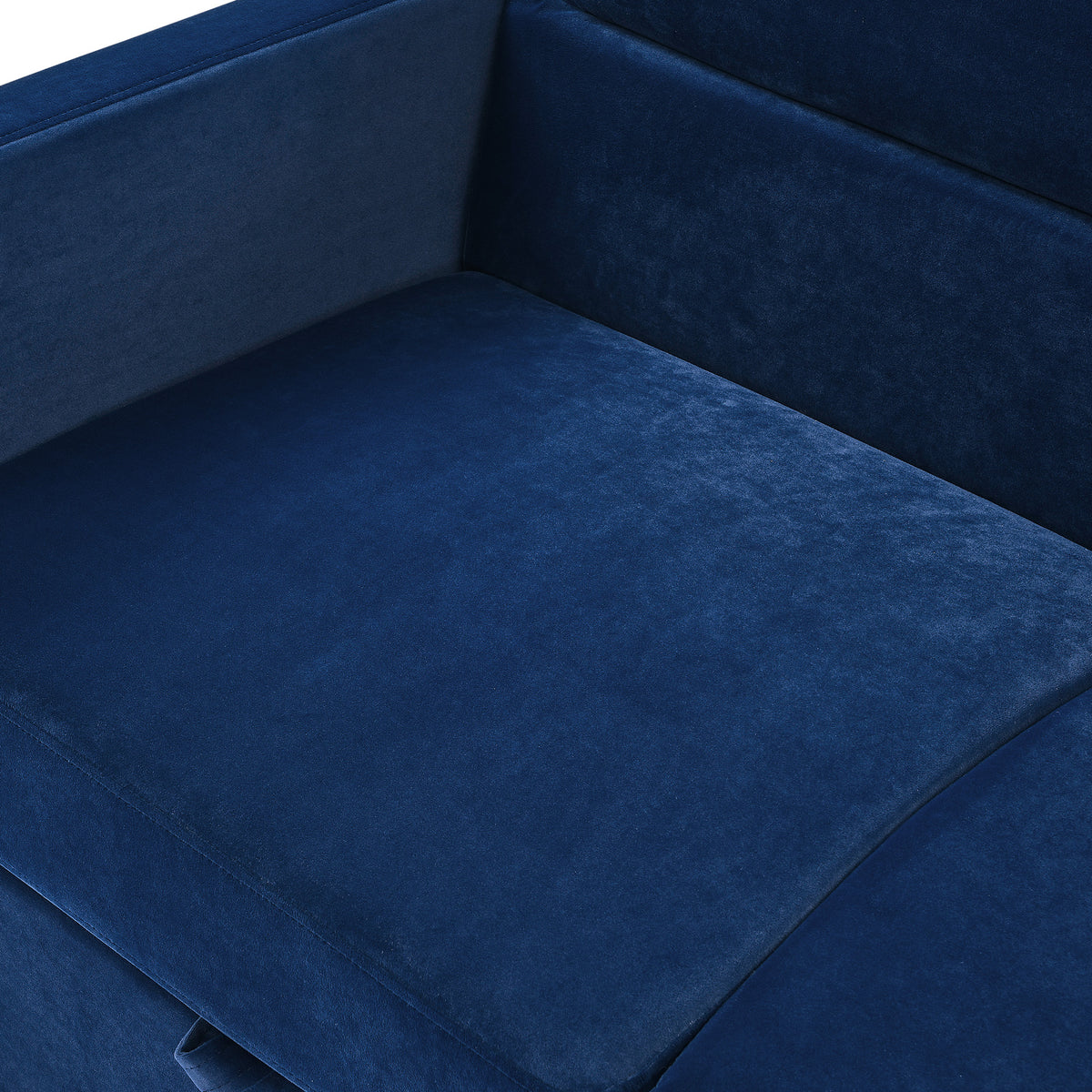 Loveseats Sofa Bed with Pull-out Bed,Adjsutable Back and Two Arm Pocket,Blue (54.5"x33"x31.5") W48766864-djyc