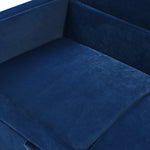 Loveseats Sofa Bed with Pull-out Bed,Adjsutable Back and Two Arm Pocket,Blue (54.5"x33"x31.5") W48766864-djyc