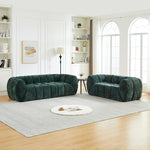 Chenille Pure Foam Sofa, Modern Quilted Cloud Sofa, Deep-Seat Chenille Pure Foam Sofa, Comfortable Modern Sofa, Suitable for Living Rooms, Bedrooms, and Apartments-W834S00639