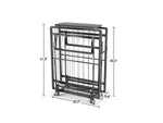 Metal Folding Bed Frame with Foam Mattress of Pockets, Easy Storage and Movable with 4 Castors W1960P162794-djyc