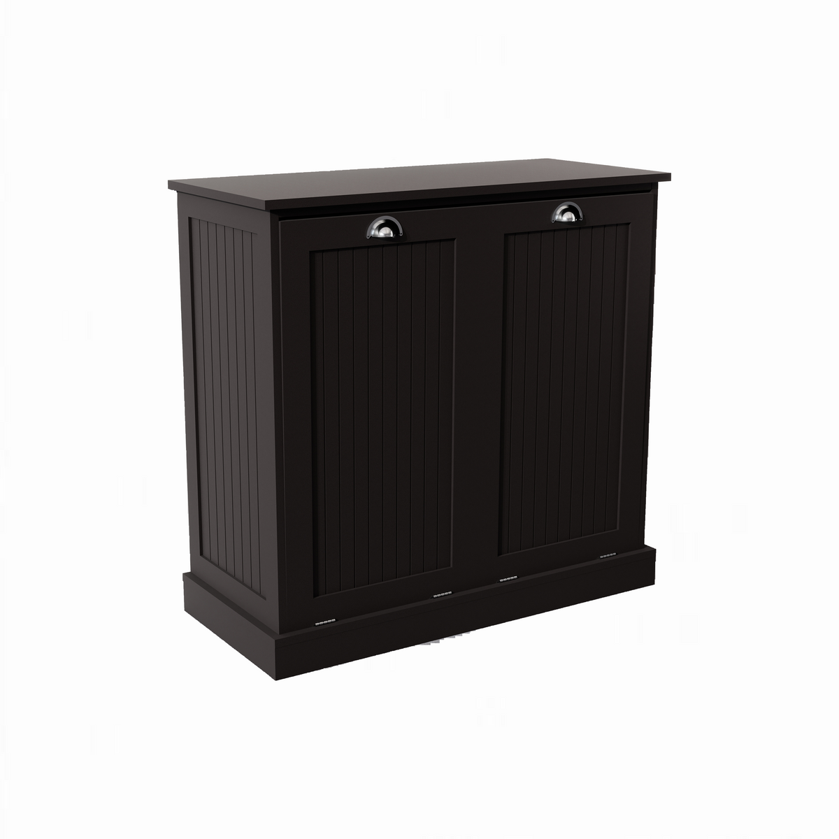 Two-Compartment Tilt-Out Laundry Sorter Cabinet-Black W1120139082-djyc