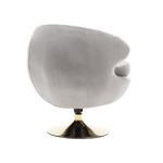 360 Degree Swivel Cuddle Barrel AccentChairs, Round Armchairs with Wide Upholstered, FluffyFabric Chair for Living Room, Bedroom, Office, Waiting Rooms W1539P147081-djyc