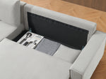 Space-Saving 93-Inch Grey Corduroy Sofa Bed with Two Matching Pillows - Perfect for Living Room or Apartment, Ensuring a Neat and Uncluttered Space W1278S00025-djyc
