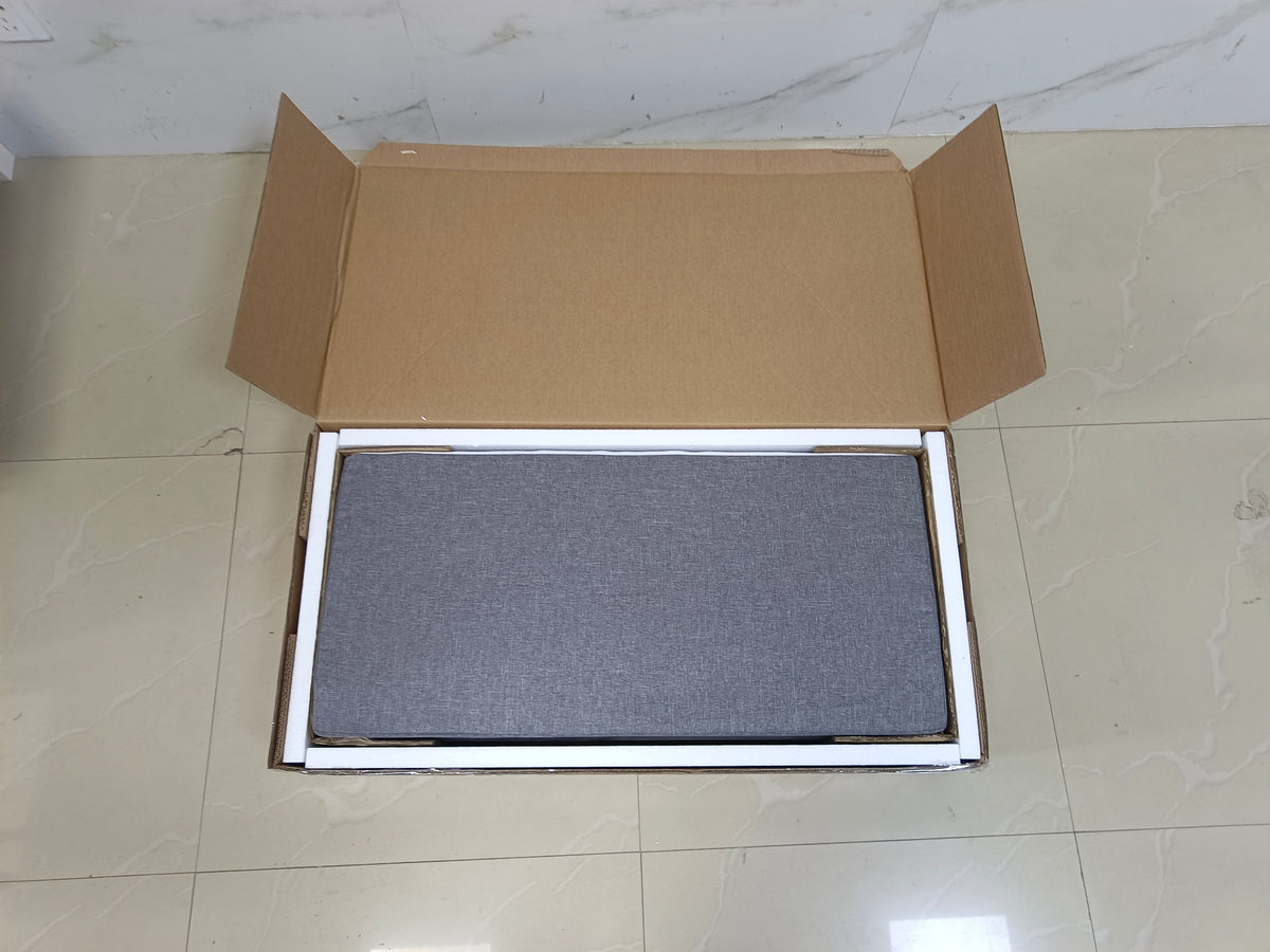 Kids Toy Box Chest, White Rubber Wood Toy Box for Boys Girls, Large Storage Cabinet with Cushion Seat Bench/Flip-Top Lid/Safety Hinge, Toy Storage Organizer Trunk for Nursery, Playroom W808P166755-djyc